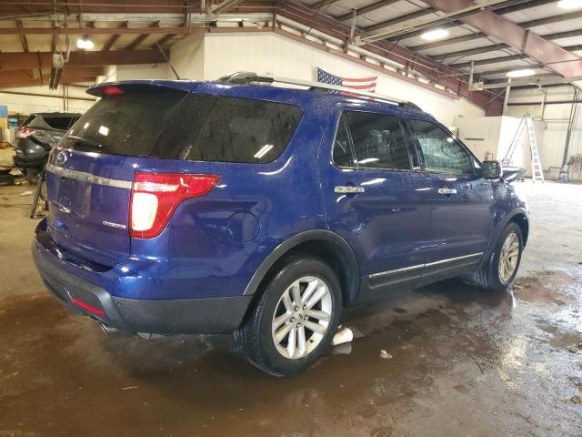 1FM5K7D86EGA86594 - 2014 FORD EXPLORER XLT BLUE photo 3