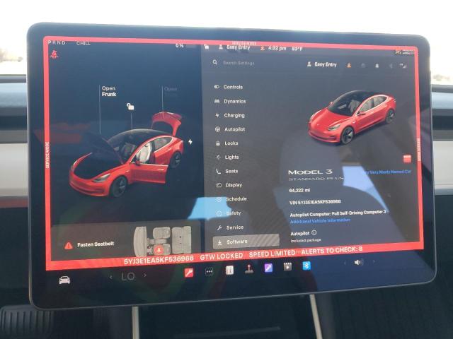 5YJ3E1EA5KF536968 - 2019 TESLA MODEL 3 RED photo 9