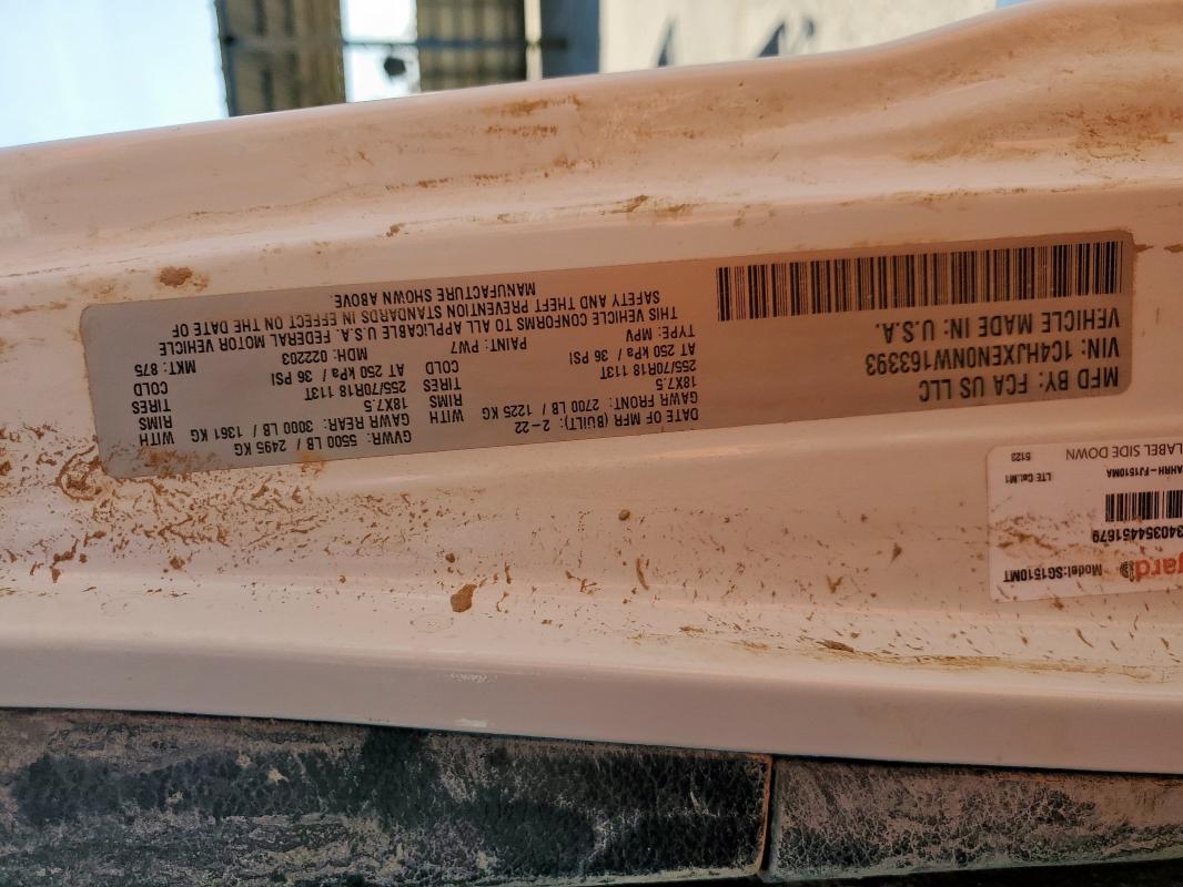 1C4HJXEN0NW163393 - 2022 JEEP WRANGLER U SAHARA 白色 照片 13