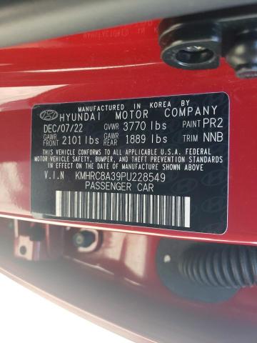 KMHRC8A39PU228549 - 2023 HYUNDAI VENUE SEL RED photo 13