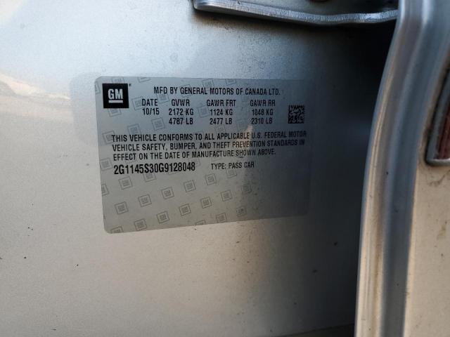 2G1145S30G9128048 - 2016 CHEVROLET IMPALA LTZ ნაცრისფერი ფოტო 13