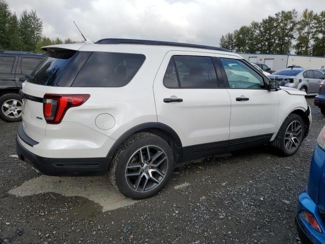 1FM5K8GT8KGA10361 - 2019 FORD EXPLORER SPORT WHITE photo 3