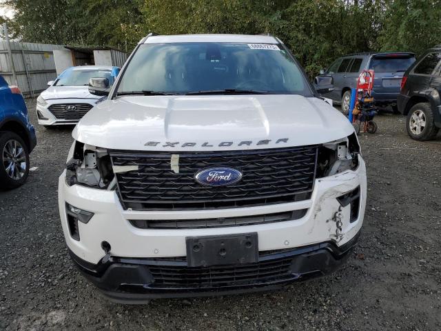 1FM5K8GT8KGA10361 - 2019 FORD EXPLORER SPORT WHITE photo 5