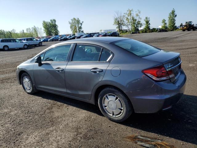 2HGFB2F43DH105662 - 2013 HONDA CIVIC LX GRAY photo 2
