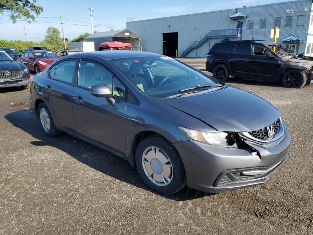 2HGFB2F43DH105662 - 2013 HONDA CIVIC LX GRAY photo 4
