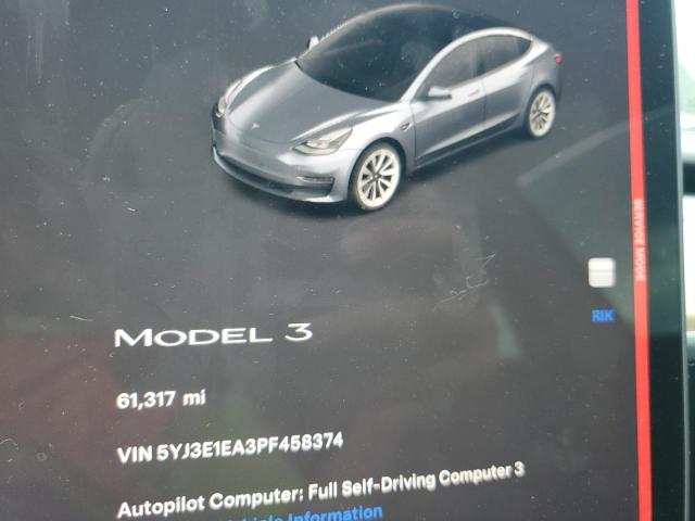 5YJ3E1EA3PF458374 - 2023 TESLA MODEL 3 ნაცრისფერი ფოტო 9