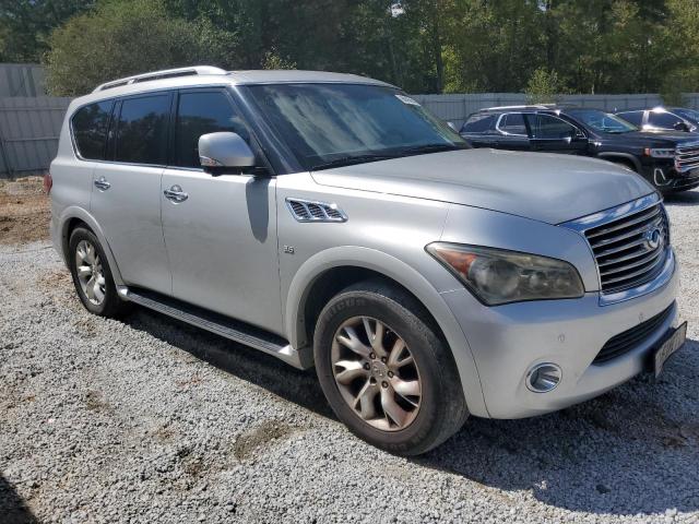 JN8AZ2NE6E9063461 - 2014 INFINITI QX80 SILVER photo 4