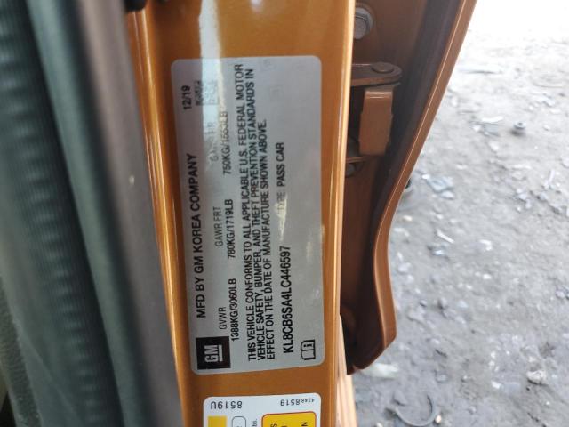 KL8CB6SA4LC446597 - 2020 CHEVROLET SPARK LS Orange Foto 12