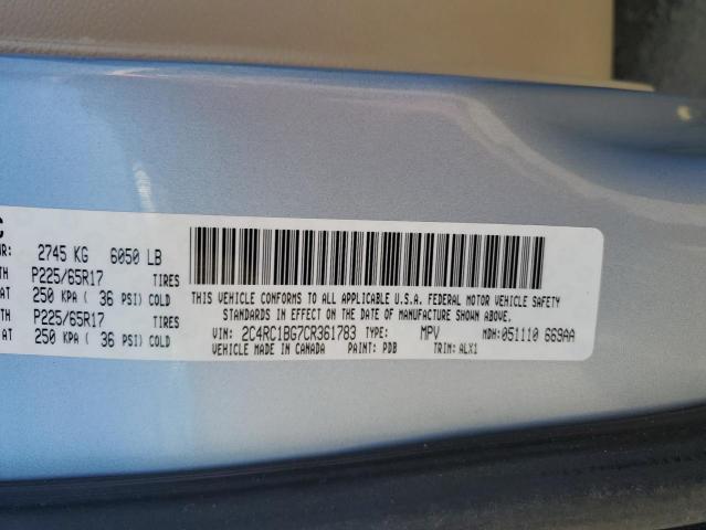 2C4RC1BG7CR361783 - 2012 CHRYSLER TOWN & COU TOURING 蓝色 照片 13