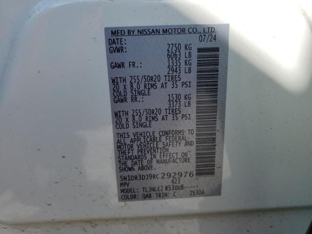 5N1DR3DJ9RC292976 - 2024 NISSAN PATHFINDER PLATINUM Ağ foto 14