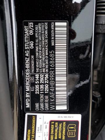 W1KAF4HB9RR168685 - 2024 MERCEDES-BENZ C 300 4MATIC BLACK photo 12