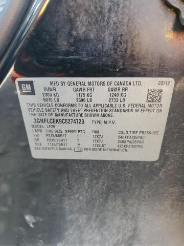 2GNFLCEK9C6274720 - 2012 CHEVROLET EQUINOX LS BLACK photo 13