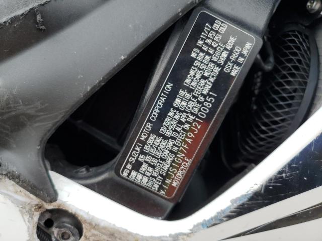 JS1GN7FA9J2100851 - 2018 SUZUKI GSX-R600 Azul foto 9