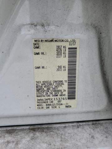 1N4AL3AP9JC153765 - 2018 NISSAN ALTIMA 2.5 白色 照片 12