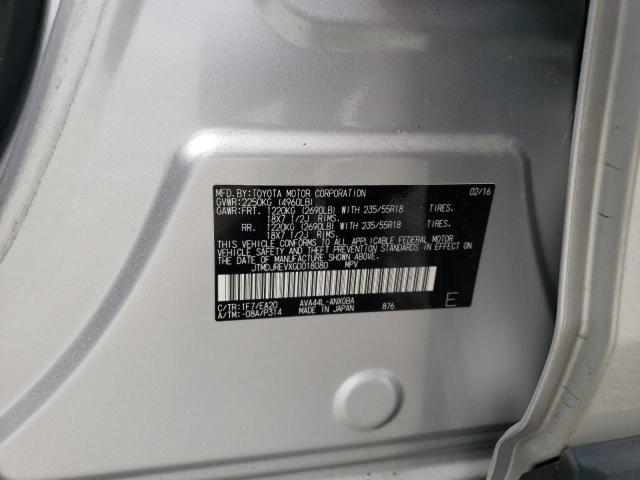 JTMDJREVXGD018080 - 2016 TOYOTA RAV4 HV LIMITED SILVER photo 13