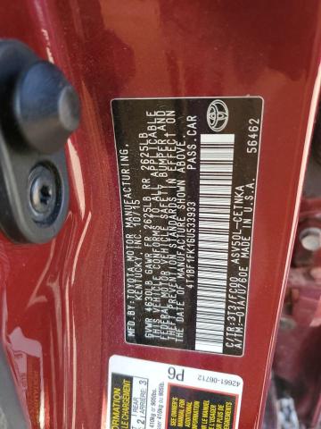 4T1BF1FK1GU533933 - 2016 TOYOTA CAMRY LE BURGUNDY photo 12