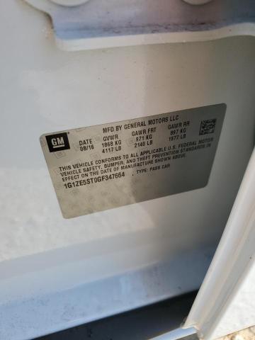 1G1ZE5ST0GF347664 - 2016 CHEVROLET MALIBU LT WHITE photo 12