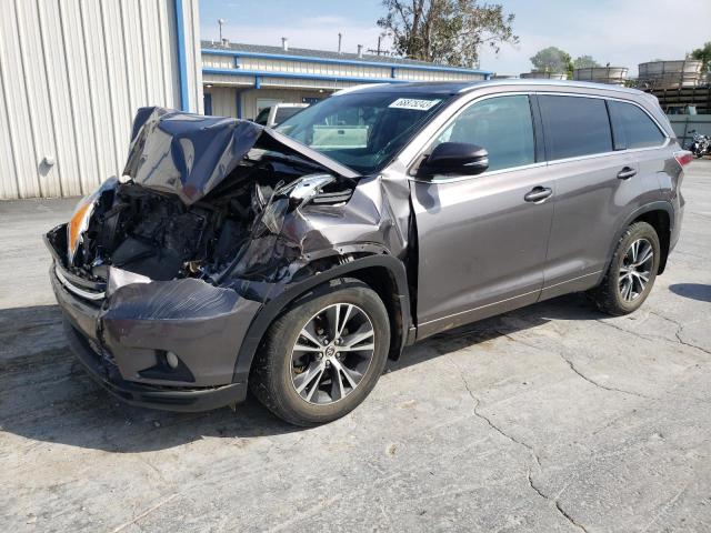 5TDJKRFH5GS237798 - 2016 TOYOTA HIGHLANDER XLE GRAY photo 1