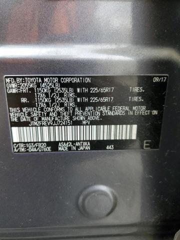 JTMZFREV9JJ724151 - 2018 TOYOTA RAV4 LE Сірий фото 13