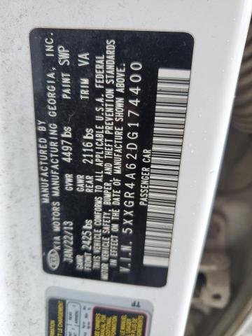 5XXGR4A62DG174400 - 2013 KIA OPTIMA SX თეთრი ფოტო 12