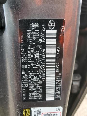 4T1BF30K85U595220 - 2005 TOYOTA CAMRY LE 灰色 照片 12