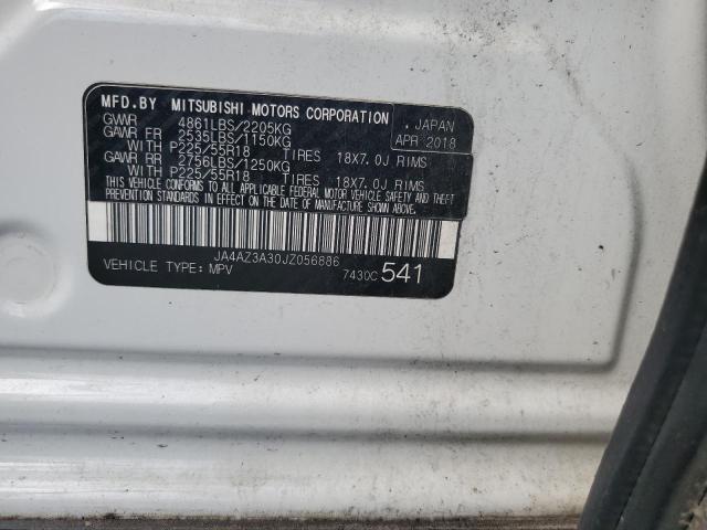 JA4AZ3A30JZ056886 - 2018 MITSUBISHI OUTLANDER SE Ақ фото 13