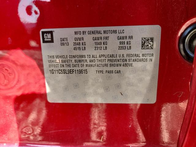1G11C5SL9EF119615 - 2014 CHEVROLET MALIBU 1LT RED photo 13