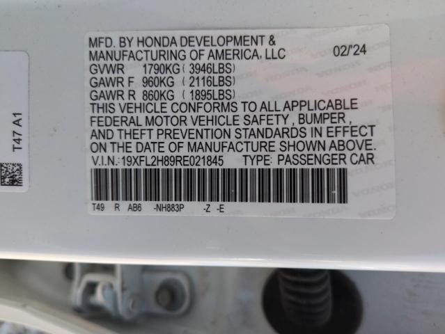 19XFL2H89RE021845 - 2024 HONDA CIVIC SPORT 白色 照片 13