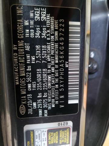 5XYPHDA56KG497223 - 2019 KIA SORENTO EX Gris foto 13