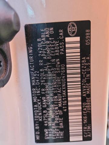 4T1G11AKXNU047680 - 2022 TOYOTA CAMRY SE 灰色 照片 13