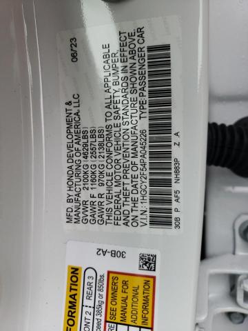 1HGCY2F54PA045226 - 2023 HONDA ACCORD HYBRID SPORT WHITE photo 12