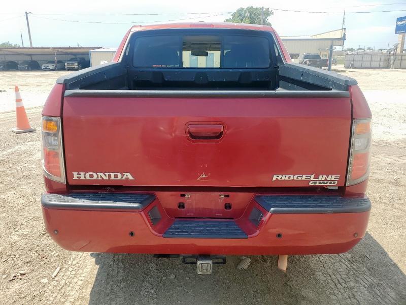 2HJYK165X6H521958 - 2006 HONDA RIDGELINE RTL BURGUNDY photo 6