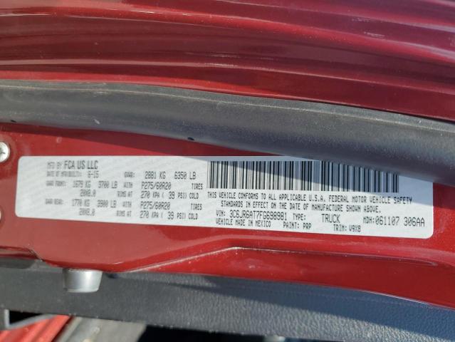 3C6JR6AT7FG698981 - 2015 RAM 1500 ST RED photo 12