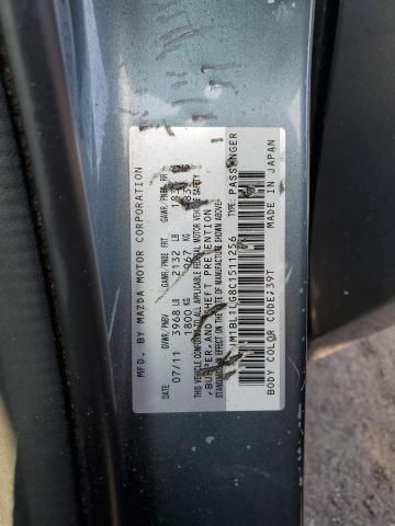 JM1BL1UG8C1511256 - 2012 MAZDA 3 I ნაცრისფერი ფოტო 12