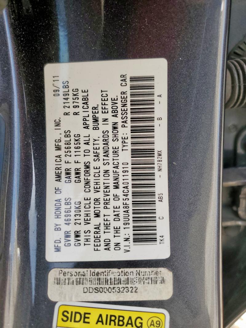 19UUA8F54CA011910 - 2012 ACURA TL Boz foto 13
