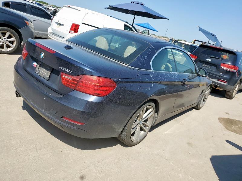 WBA3V7C51G5A28661 - 2016 BMW 428 I SULEV BLUE photo 3