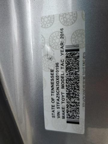 5TFAZ5CN3GX010196 - 2016 TOYOTA TACOMA DOUBLE CAB 银色 照片 12