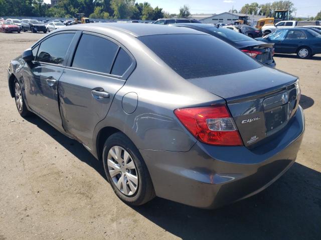 2HGFB2E51CH506975 - 2012 HONDA CIVIC LX GRAY photo 2