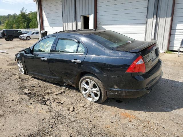 3FAHP0HG0CR155514 - 2012 FORD FUSION SE BLACK photo 2