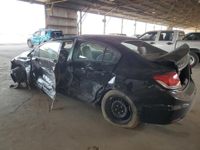 2HGFB2F51DH601648 - 2013 HONDA CIVIC LX BLACK photo 2