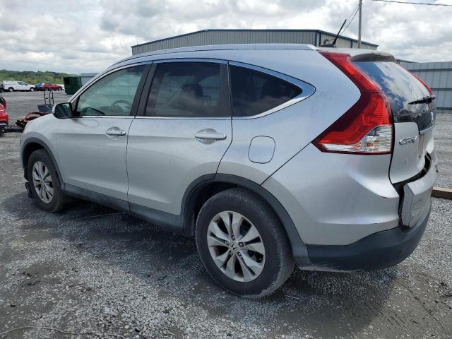 2HKRM4H71DH690905 - 2013 HONDA CR-V EXL SILVER photo 2