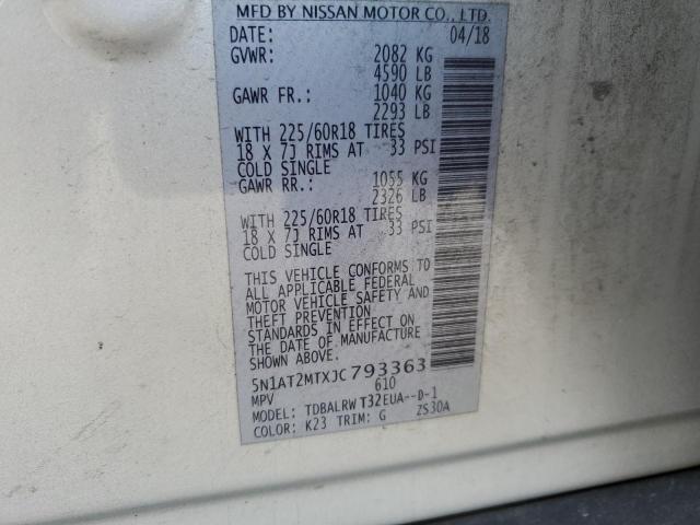 5N1AT2MTXJC793363 - 2018 NISSAN ROGUE S SILVER photo 13