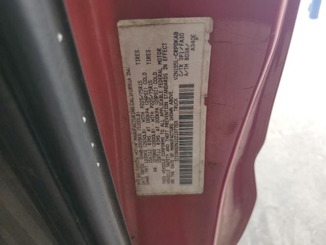 5TESN92N12Z137703 - 2002 TOYOTA TACOMA XTRACAB PRERUNNER 红色 照片 12