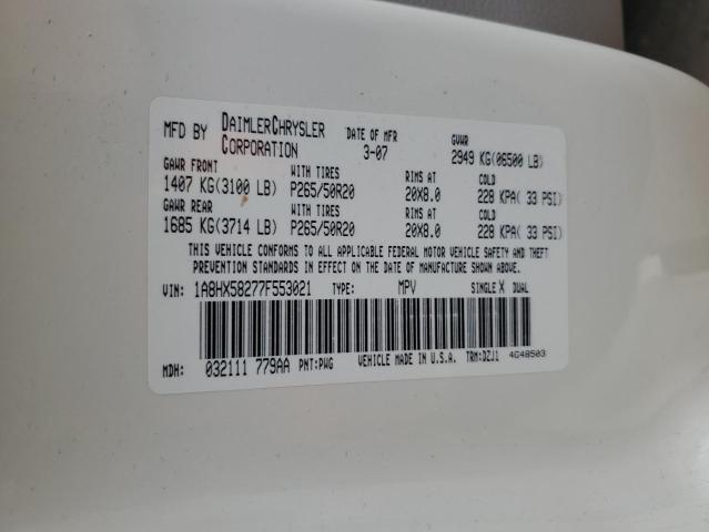 1A8HX58277F553021 - 2007 CHRYSLER ASPEN LIMITED CREAM photo 13