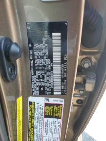 4T3ZA3BBXBU048446 - 2011 TOYOTA VENZA BROWN photo 12