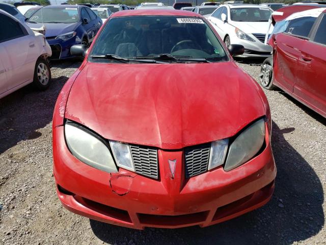 1G2JB12F737183130 - 2003 PONTIAC SUNFIRE RED photo 5