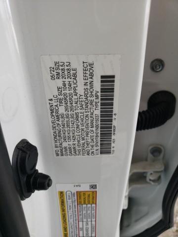 5FNYF8H01NB015037 - 2022 HONDA PASSPORT ELITE WHITE photo 13