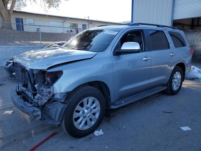 5TDDW5G19ES103370 - 2014 TOYOTA SEQUOIA PLATINUM SILVER photo 1