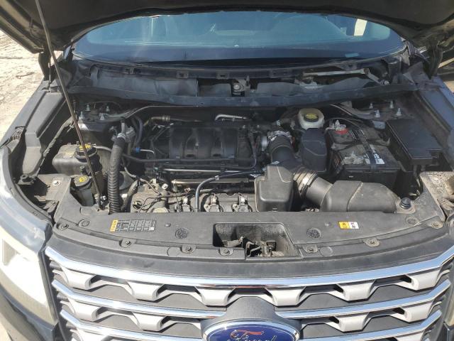 1FM5K7D86HGC51709 - 2017 FORD EXPLORER XLT შავი ფოტო 12