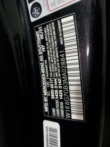 W1K6G7GB3MA028841 - 2021 MERCEDES-BENZ S 580 4MATIC BLACK photo 12